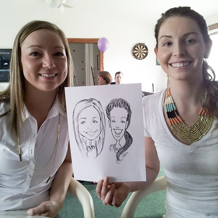 bridal shower caricature saskatoon