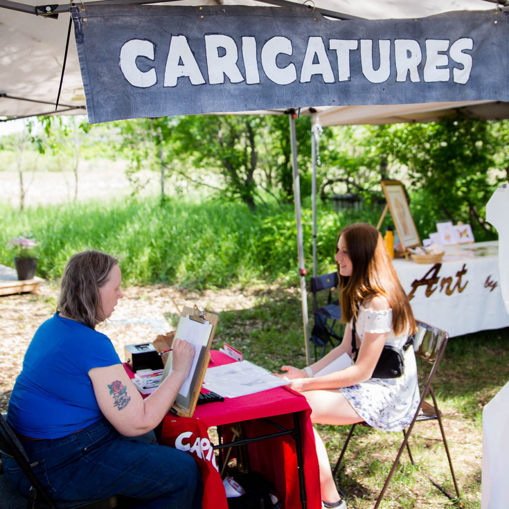 The caricatures tent