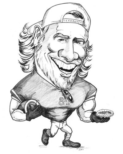 custom-art-caricature-football-athelete-with-pie