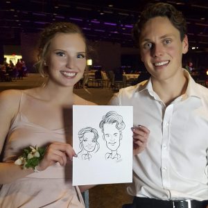 Saskatoon Grade 12 Graduation Event Entertainment Caricature Art for Grad Dates