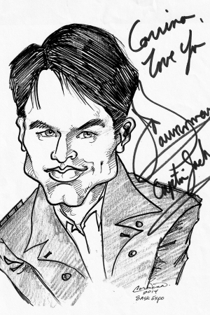torchwood-john-barrowman-signed-celebrity-caricature